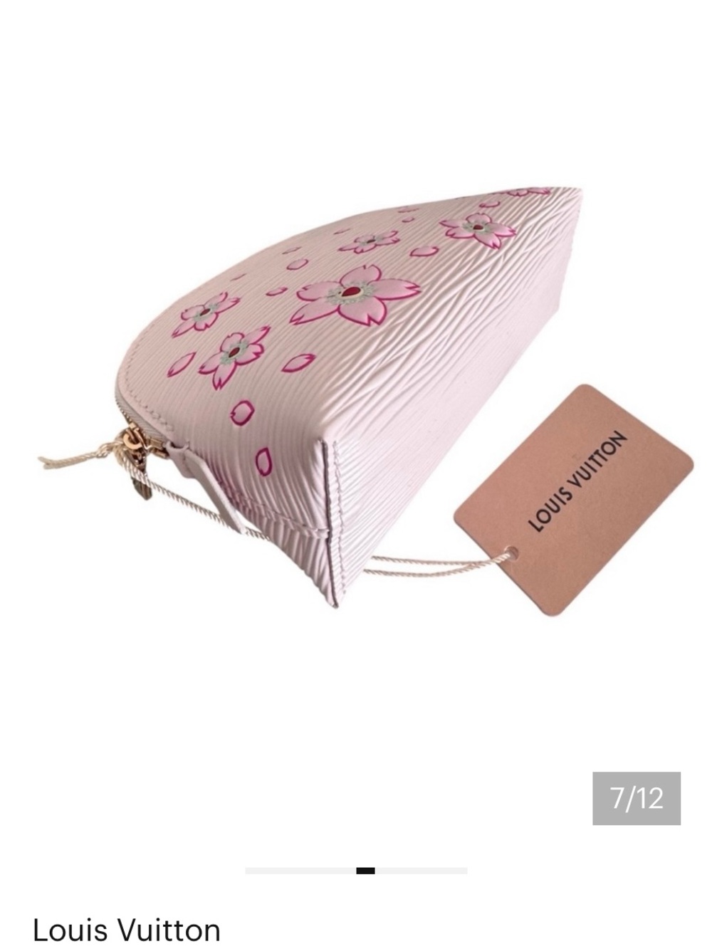 LV x MURAKAMI Epi-grained leather • Cosmetic Pouch Cherry Blossom• SACURA PINK - Picture 3 of 7